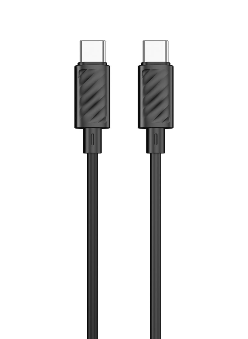 porodo Dual Port 30W Car Charger with Type-C to Type-C Cable /USB-A and USB-C Ports / Compact and Powerful Charging Solution / Fast and Safe Charging During Travel - Black  - Image 3