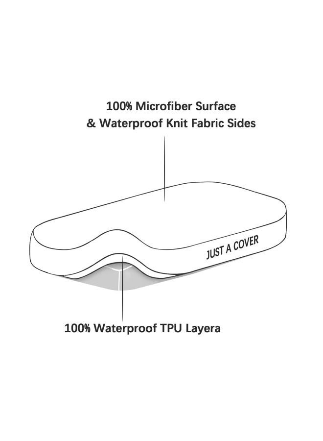 Biloban Bassinet Mattress Pad Cover, Fits 12" x 27" Moses Basket and Silver Cross Stroller Bassinet Mattress, 2 Pack, Ultra Soft Waterproof Breathable, White and Grey - Image 2