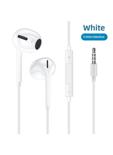 Four-generation Type-c Wired Headset For Apple Android Mobile Phone Bass In-ear Mobile Phone Headset-Color:4th Generation [3.5mm] Carton Packaging