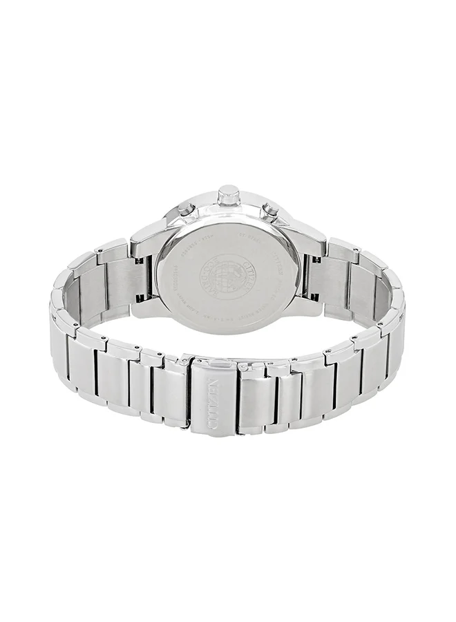 CITIZEN Men's Chronograph Round Shape Stainless Steel Wrist Watch AT2240-51E 43 Mm