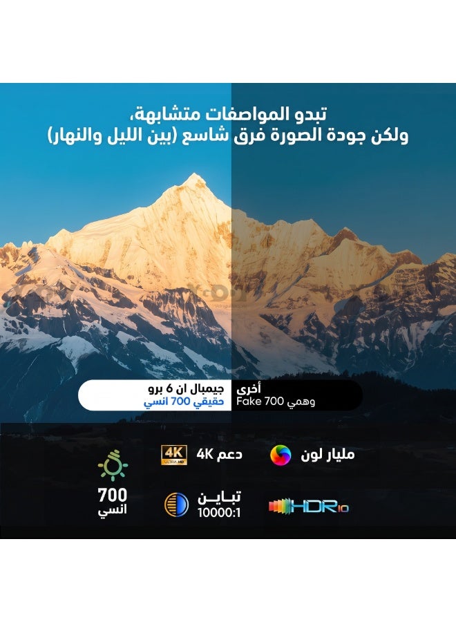 إكسجودي [نتفليكس رسمي] جهاز عرض XGODY N6Pro 700ANSI 1080P أصلي تركيز تلقائي حامل دوار 135° واي فاي 6 بلوتوث 32GB - Image 5