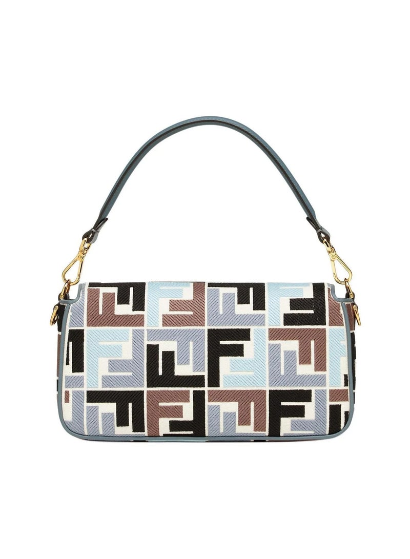 Fendi Rx Canvas Vitello King Extra Strap FF Embroidered Baguette - Image 3