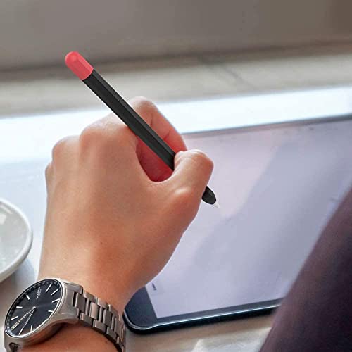 Mizi Duotone Silicone Sleeve Case Cover for Apple Pencil 1st Generation - (Black, Red) - Image 5