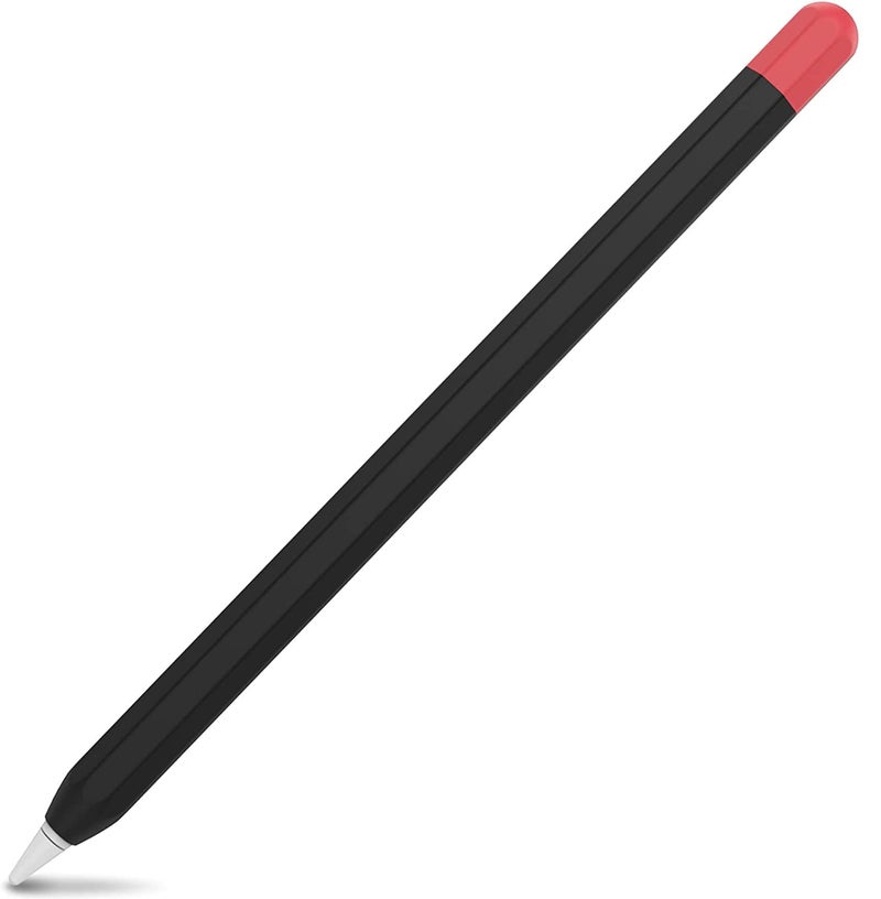 Mizi Duotone Silicone Sleeve Case Cover for Apple Pencil 1st Generation - (Black, Red) - Image 1