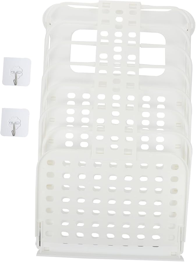 Foldable Wall Mounted Laundry Basket Large White Space Saving Storage Bin - Image 1