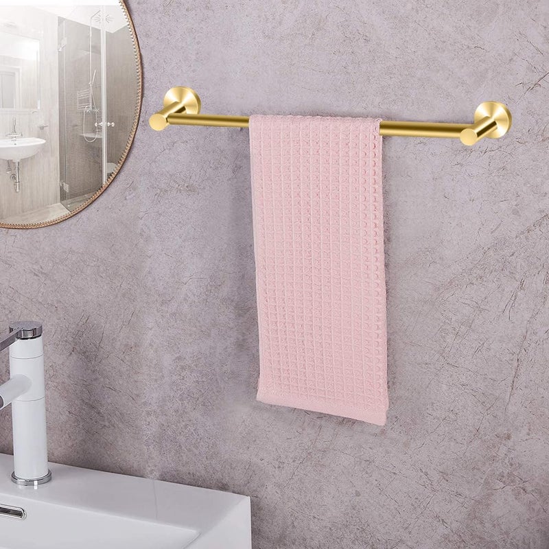 MGahyi Towel Racks for Bathroom-Adjustable Towel Holder(13.18inch-24inch) Sturdy and Rustproof Towel Bar Wall Mounted, Single Towel Bar Rod for Bathroom Accessories (Gold, 1Pack-Towel Bar) - Image 4