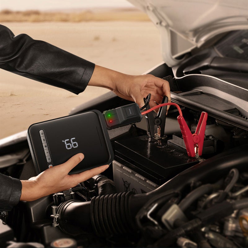 Baseus 2in1 Car Jump Starter 500A Portable Power Bank - Built-in Air Compressor Inflator Pump Power Station for 12V Vehicles - Image 3