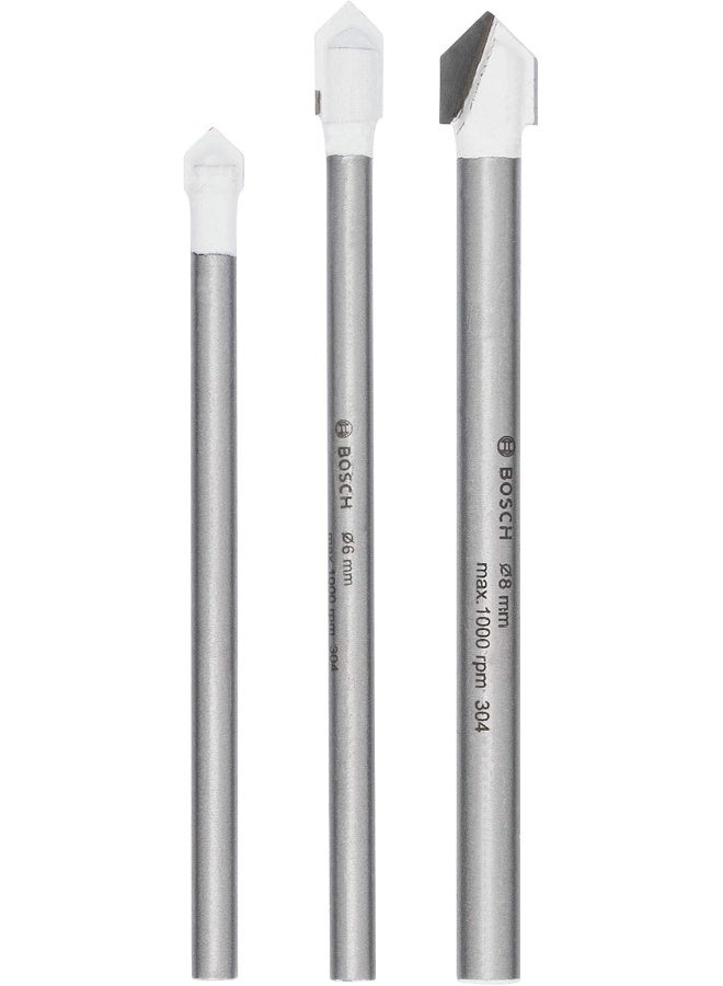 Bosch 2609255588 Tile Drill Bit Set (3 Pieces) - Image 1