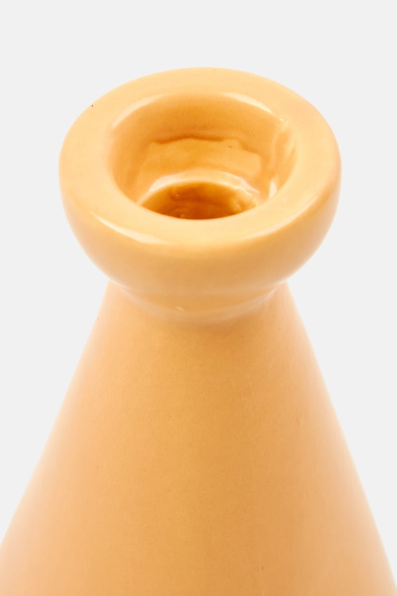 Muy Mucho Ceramic Candle Holder, Taupe  - Image 3