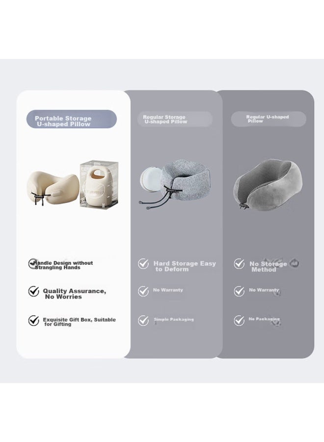 Everythink U-shaped Neck Pillow, Travel Neck Support, Portable For Long-distance Travel, Office Use, Nap, U-shaped Neck Pillow - Image 4
