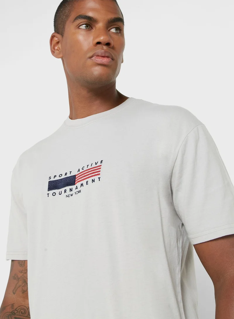 Cotton On Logo Crew Neck T-Shirt