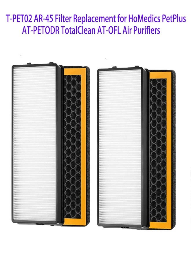 HOMFILBIT 4 Pack Replacement Filters Compatible with HoMedics PetPlus AT-PETODR and TotalClean AT-OFL Air Purifier, Model AT-PET01 AT-PET02 and AR-45 - Image 4