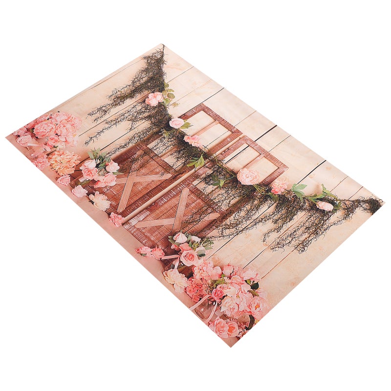 Retro Rose Tapestry Background Cloth Photo Backdrop Valentine Decoration Props - Image 1
