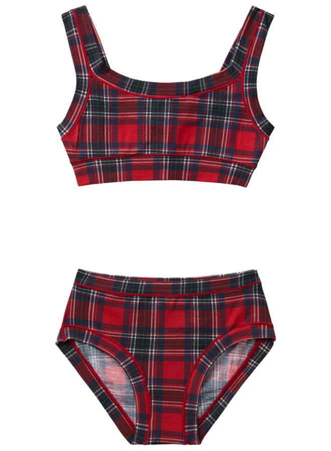 Benetton TARTAN TOP AND BRIEFS SET 