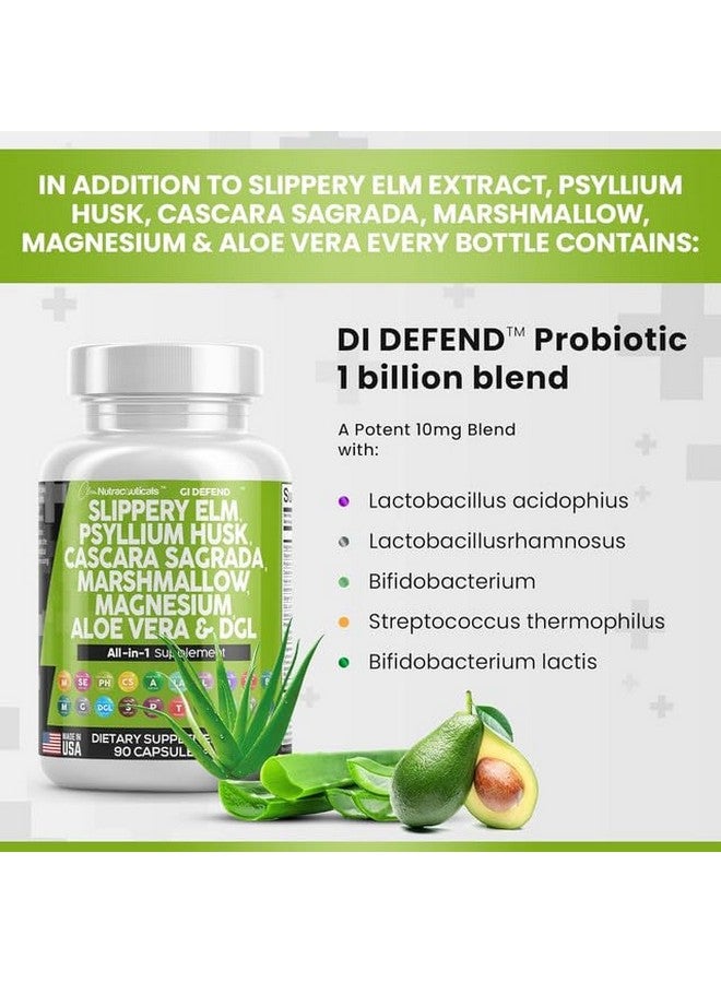 Clean Nutraceuticals مكمل صحي للأمعاء مع قشرة السيليوم من شجرة الزيزفون مع الألوة فيرا وكاسكارا ساغرادا وجذر المارشميلو ودي جي ال وعرق السوس ومستخلص السنا - Image 4