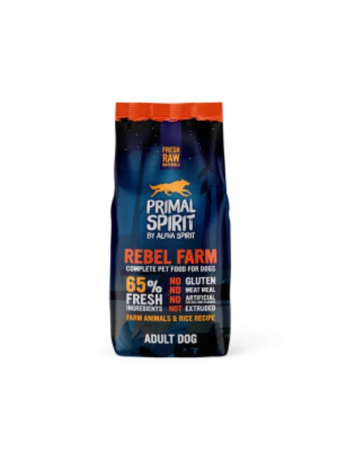 Alpha Spirit Primal 65% Rebel Farm Dog Food 12 kg