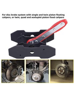 KASTWAVE Brake Caliper Press Tool, 360 Degree Swing Ratchet Expander Wrench Car Wheel Piston Spreader with Extra 2PCS Large Plates for Single Twin Quad Sextuplet Piston Disc Brake Caliper  - Image 5