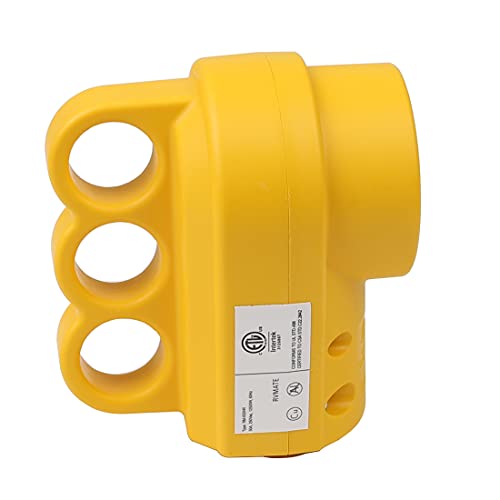 acbroad Nema 6-50R 50A 250V Female Welder Socket 50-Amp 250 Volt 6-50 Welder Replacement Receptacle, ETL verified, Yellow Color - Image 4
