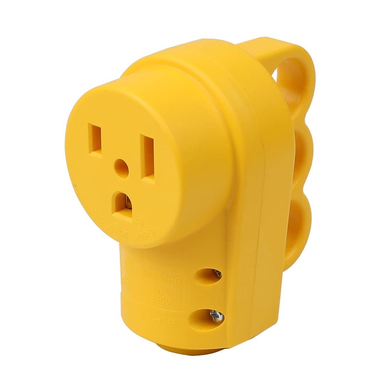 acbroad Nema 6-50R 50A 250V Female Welder Socket 50-Amp 250 Volt 6-50 Welder Replacement Receptacle, ETL verified, Yellow Color - Image 5