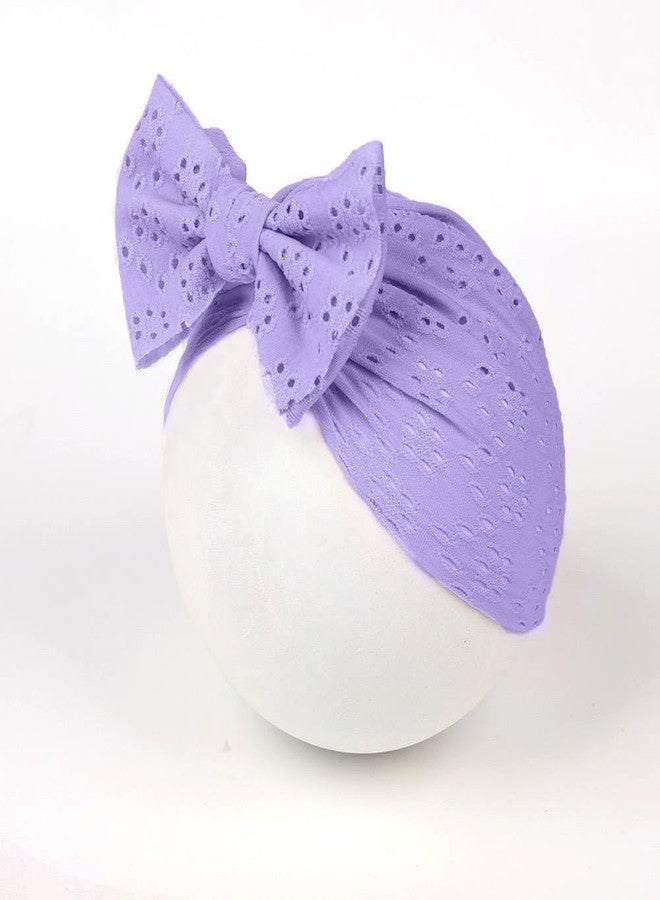 ANNACREATIONS Premium Designer Soft Bow Head Wrap Stretchable Headband Super Elastic Band Hair Accessories for Baby Girls (Pack of 1) (Purple) - Image 2