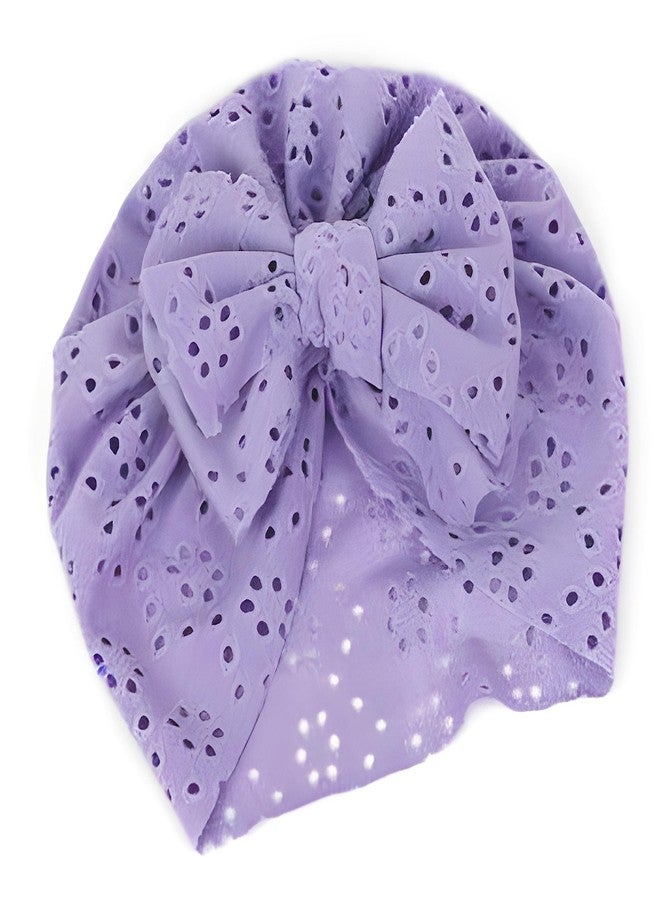 ANNACREATIONS Premium Designer Soft Bow Head Wrap Stretchable Headband Super Elastic Band Hair Accessories for Baby Girls (Pack of 1) (Purple) - Image 4