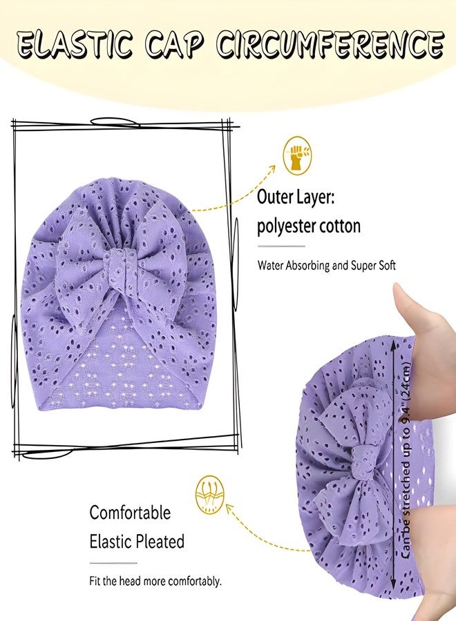ANNACREATIONS Premium Designer Soft Bow Head Wrap Stretchable Headband Super Elastic Band Hair Accessories for Baby Girls (Pack of 1) (Purple) - Image 5