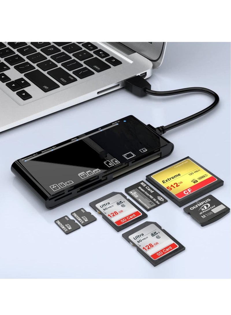 Captaintech USB3.0 Multi-Card Reader 7 in 1 Fast 5Gbps Memory Card Reader Writer Hub - Image 1
