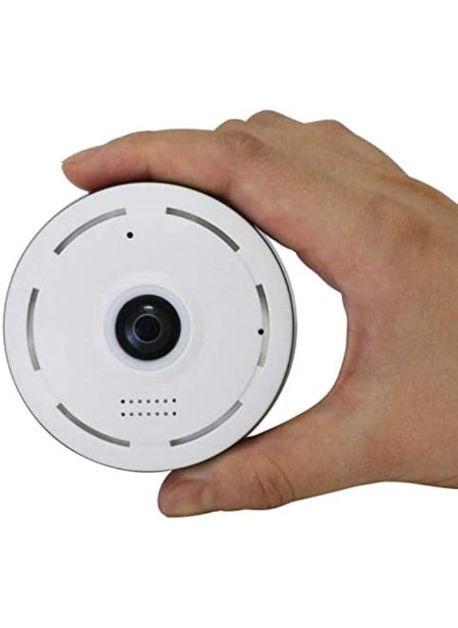 Generic - Mini 360° Wireless Panoramic Security Camera – Compact, White, with Full Coverage and Remote Access - Image 1