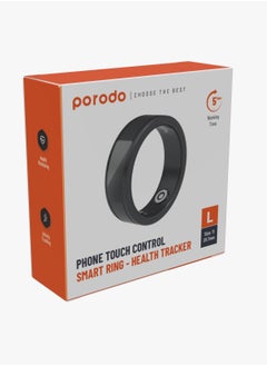porodo Phone Touch Control Smart Ring-Health Tracker L 20.7mm - Black  - Image 3