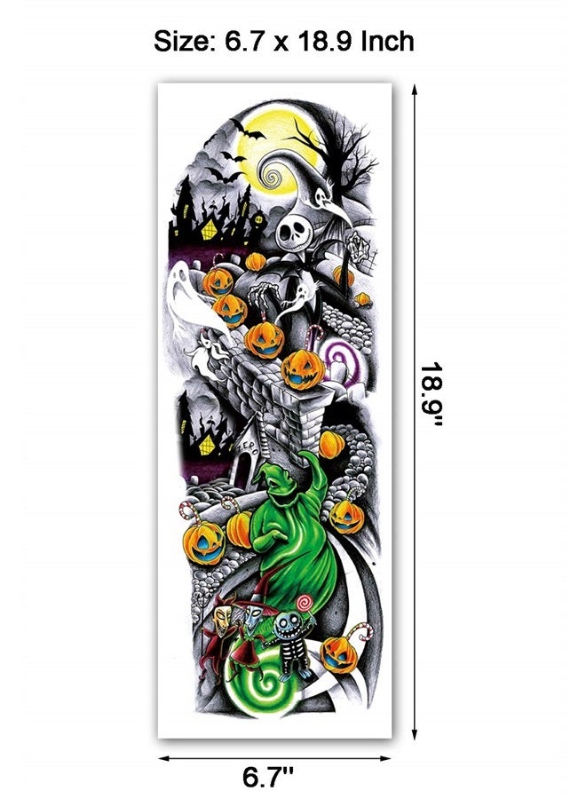 Leoars Colorful Sleeve Tattoos Stickers, Full Arm Temporary Tattoos Sleeves, Fake Watercolor Body Art Arm Tattoo for Kids Women Makeup, 8-Sheet - Image 4