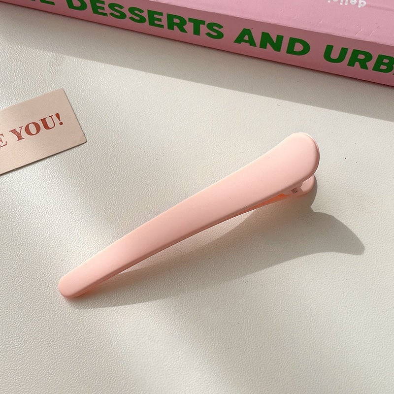 Generic Korean Colorful Hair Clips Candy Matte Simple Style F8012-02# Pink Hairpin (Picture Cardboard is Special for Photography)