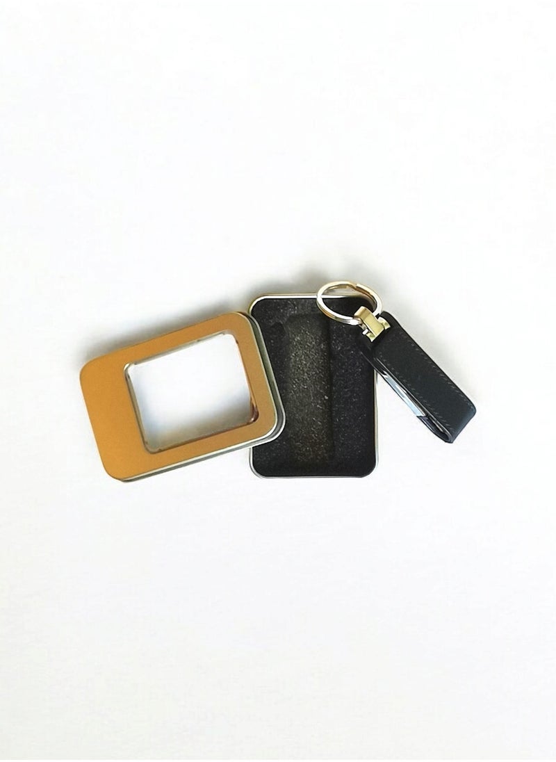 Generic Black Leather Flash Drive Mini USB Key Chain Magnetic Closure 16 GB  - Image 2