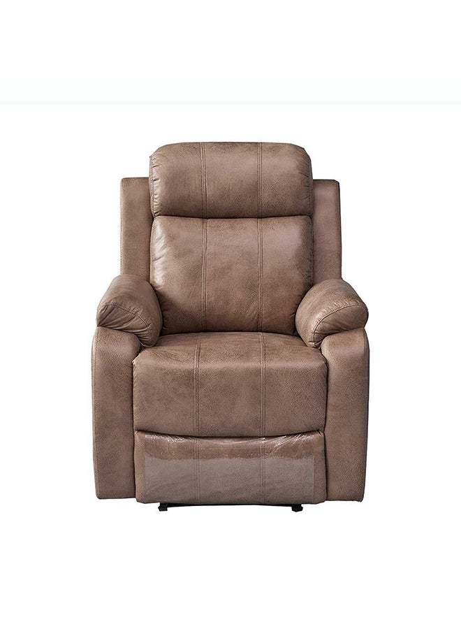 DANUBE HOME كرسي استرخاء بمقعد واحد من سيدار، كرسي مريح للحركة، تصميم حديث، مقعد واحد، أرائك مريحة، أثاث غرفة المعيشة، L 82x93x104 سم بني - Image 2