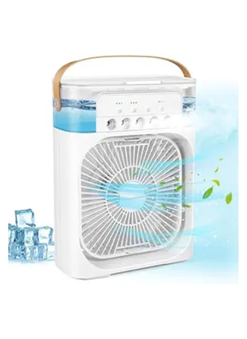 Generic Portable Air Conditioner Fan,USB Personal Evaporative Air Cooler,Mini Humidifier Misting Fan with LED Light,3 Wind Speeds and 5 Spray Modes For Home Appliances  - Image 1