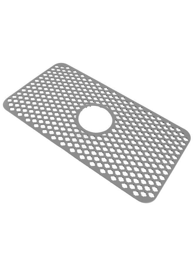 Thoraya - Hollow Insulated Kitchen Sink Mat Non Slip Multi Functional Large Size Silicone Sink Mat Protector Grey - Image 1