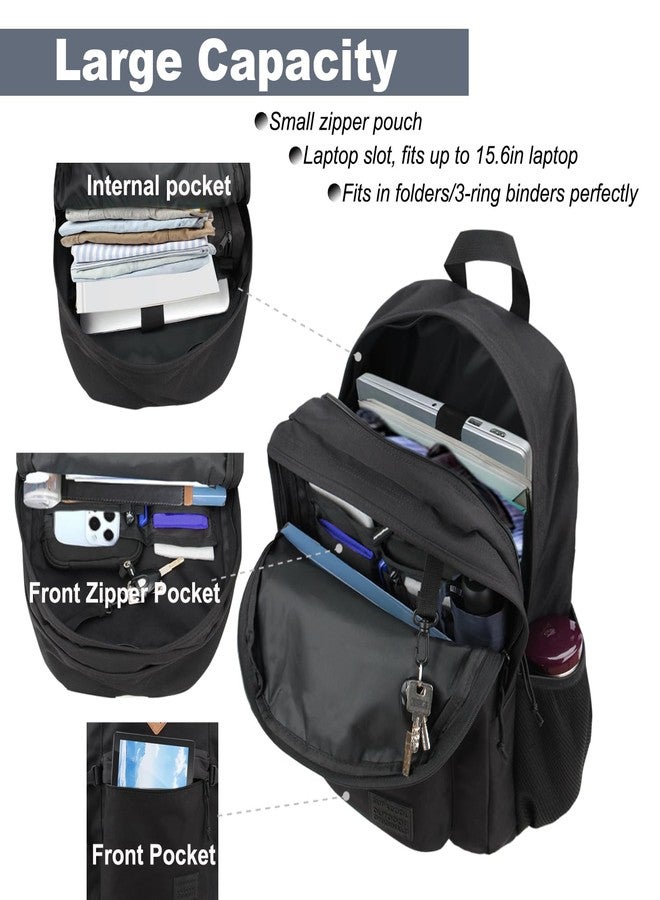 SUPACOOL Black Backpack For School, Bookbag for Boys, Girls and Kids, Boys backpacks, Laptop Compartment,Travel Backpack for Men and Women(Black) - Image 5