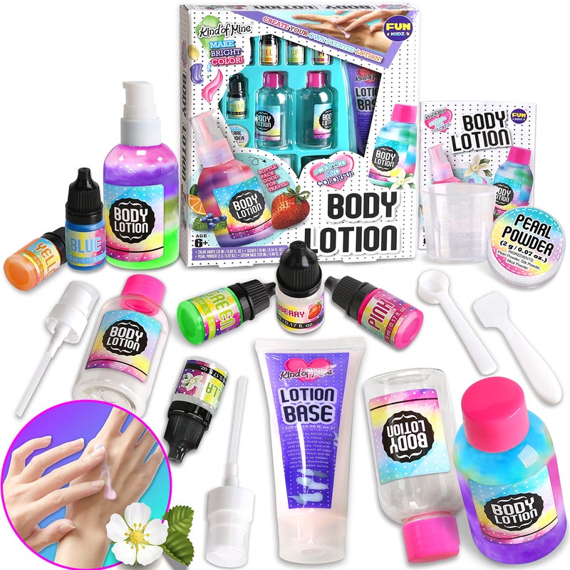 Kid Body Lotion Making kit, FunKidz STEM Makeup Maker kit for Girls Science Kits