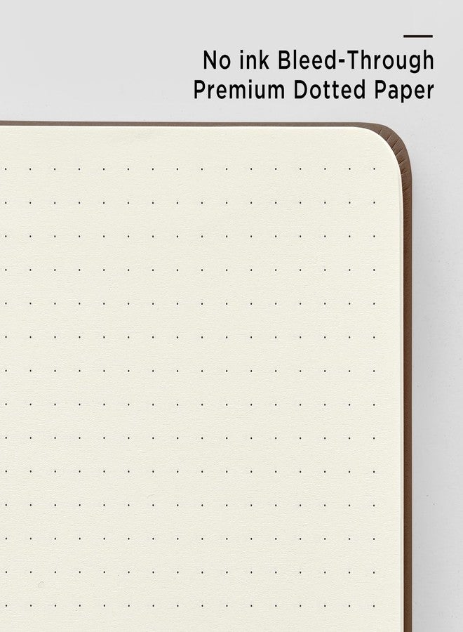 &And Per Se ⩓ Per Se Dotted Journal, A5 Hardcover Leather Bullet Dot Journal, 160 Pages of 100gsm Thick Paper, 3 Sheets of Stickers Included - 5.7" x 8" (Chocolate) - Image 4