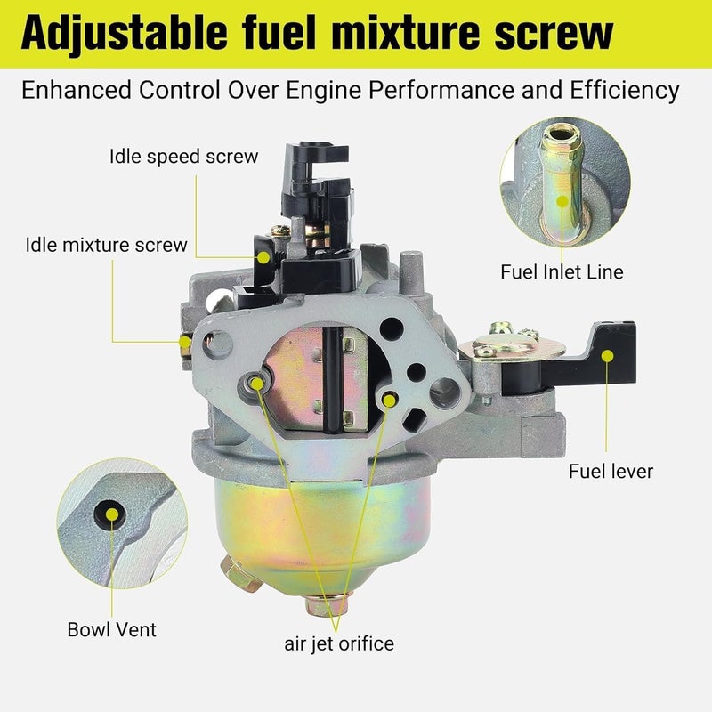 Butom GX390 Carburetor for Honda GX340 13 HP 13HP 11HP GX 390 Engine Replace 16100-ZF6-V01 with Fuel Filter Gasket - Image 5