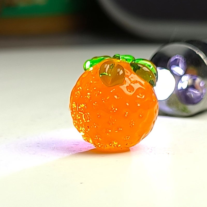 4 Handmade Lampwork Imitation Orange Glass Beads for Bracelets Necklaces Earrings and Bead Assortments DIY Handmade Materials - Image 5