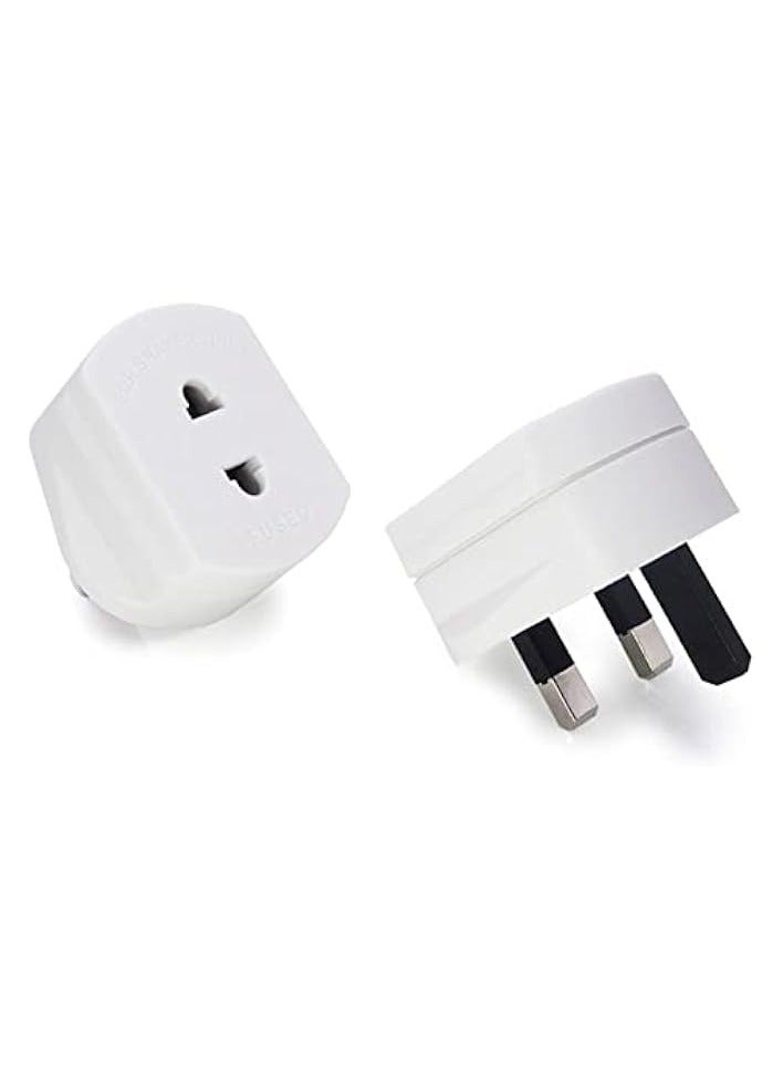 erorex Universal EU 2 Pin to UK 3 Pin Plug AC Adapter Travel Converter Standard Input Plug 1A Fuse  - Image 1