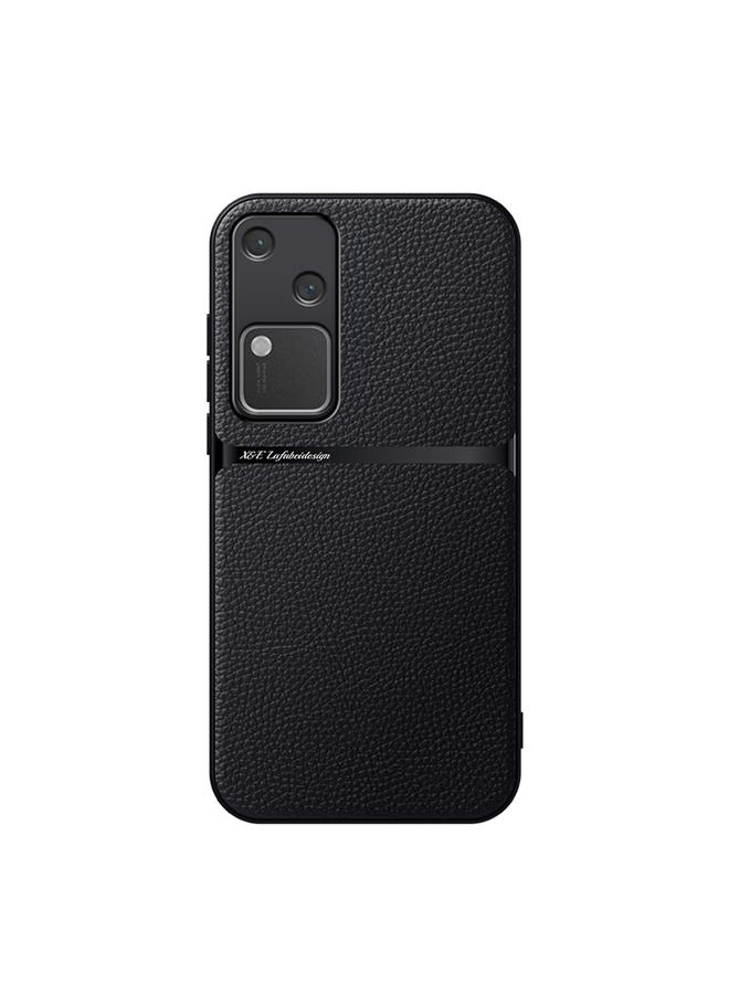 إيروريكس جراب لهاتف vivo S18 / vivo V30 مصنوع من جلد الليتشي المغناطيسي المقاوم للصدمات بتغطية كاملة - Image 1