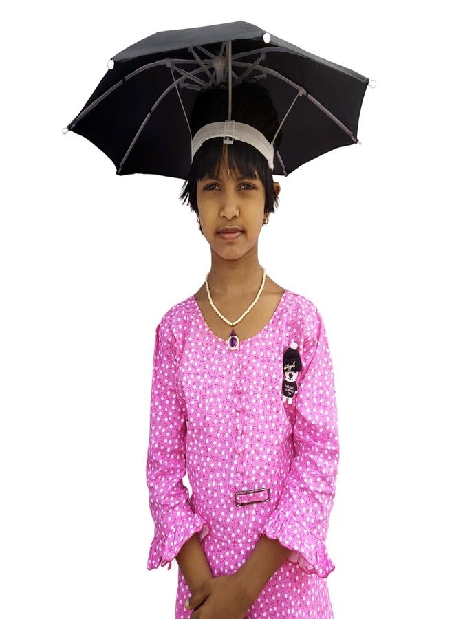 Dark Moon Hat Cap Umbrella for Kids Girls and Boys, Men Umbrella A1_19 - Image 2