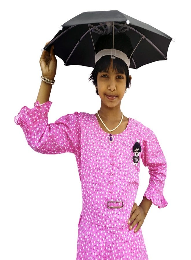 Dark Moon Hat Cap Umbrella for Kids Girls and Boys, Men Umbrella A1_19 - Image 1