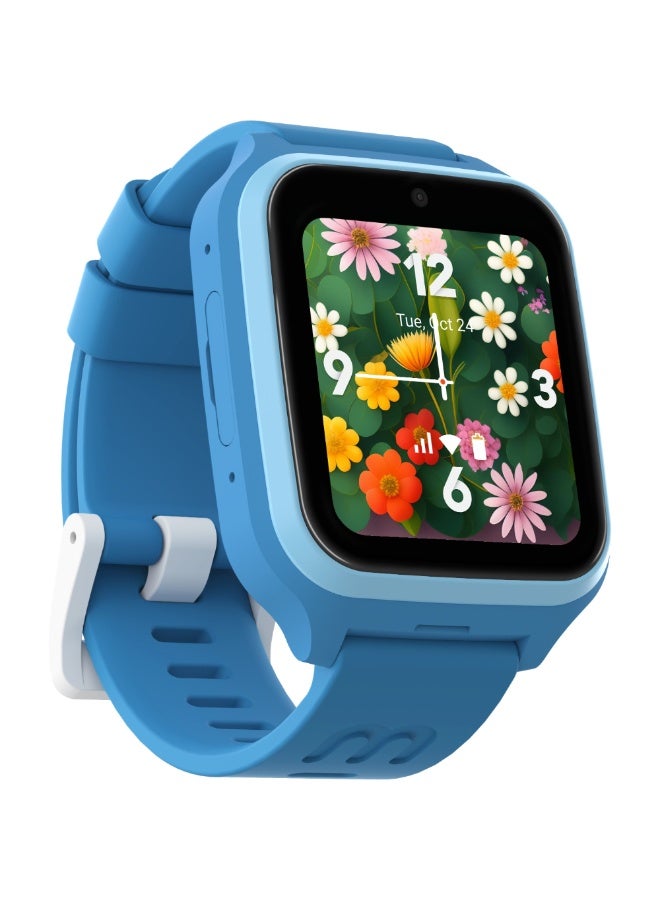 myFirst Fone M1 Kids Smartwatch | Requires NanoSIM Card, 4G Global Connectivity with local ISP, AMOLED Display, GPS Tracking, 2-Way Video and Voice Calls, for Kids 4-12 Years Old - Steel Blue - Image 3