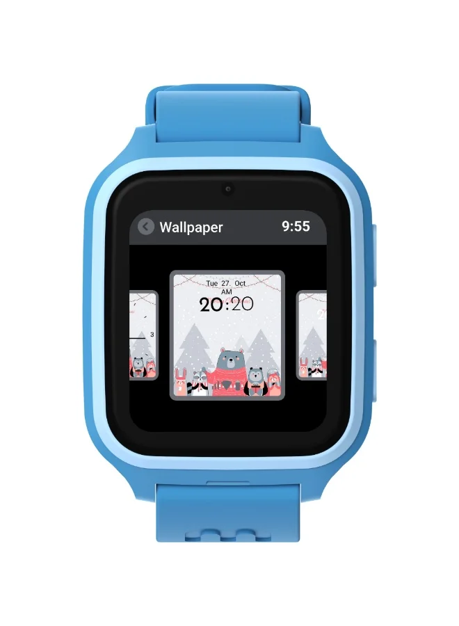 Myfirst Fone M1 Kids Smartwatch | Requires NanoSIM Card, 4G Global Connectivity with local ISP, AMOLED Display, GPS Tracking, 2-Way Video and Voice Calls, for Kids 4-12 Years Old - Steel Blue