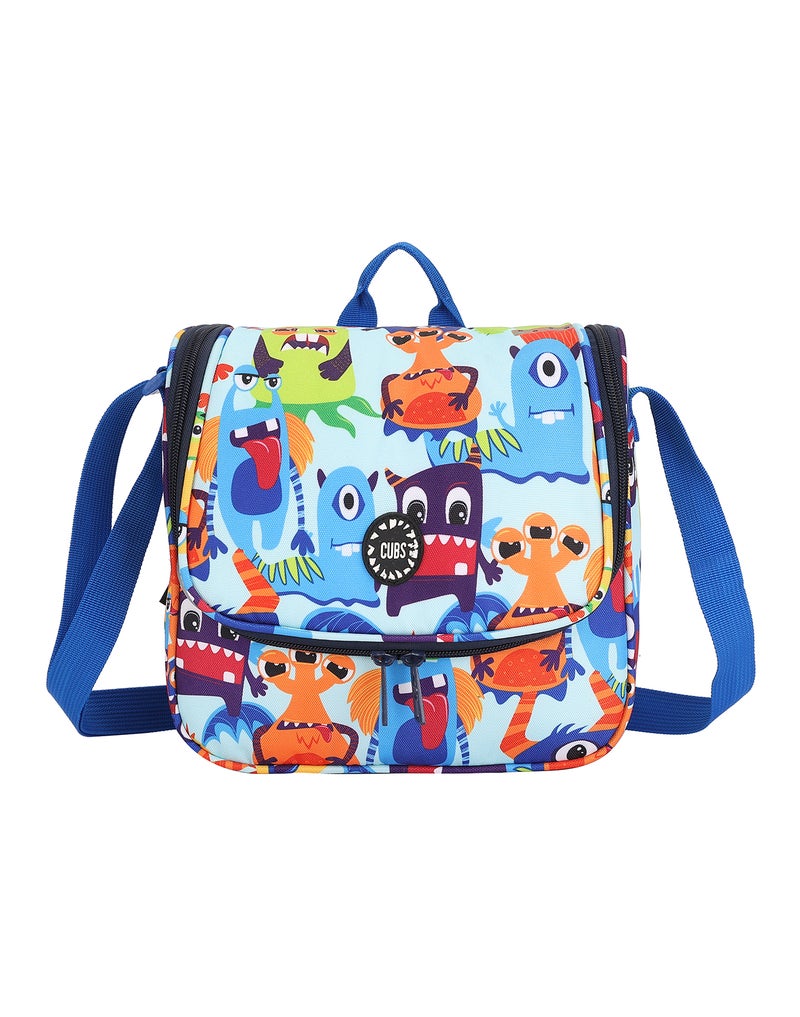 CUBS Monster Print Waterproof lunch bag with adjustable shoulder strap carrying your favorite meals to school, work or while traveling - Image 1