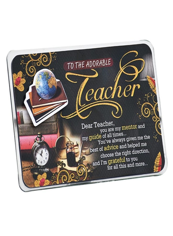 Natali Traders Gift for Teachers - Greeting Card, Quotation Glass Showpiece, Chocolate Pack - Teachers Day - Farewell - Birthday Gift for Sir, Madam, Mentors - Image 3