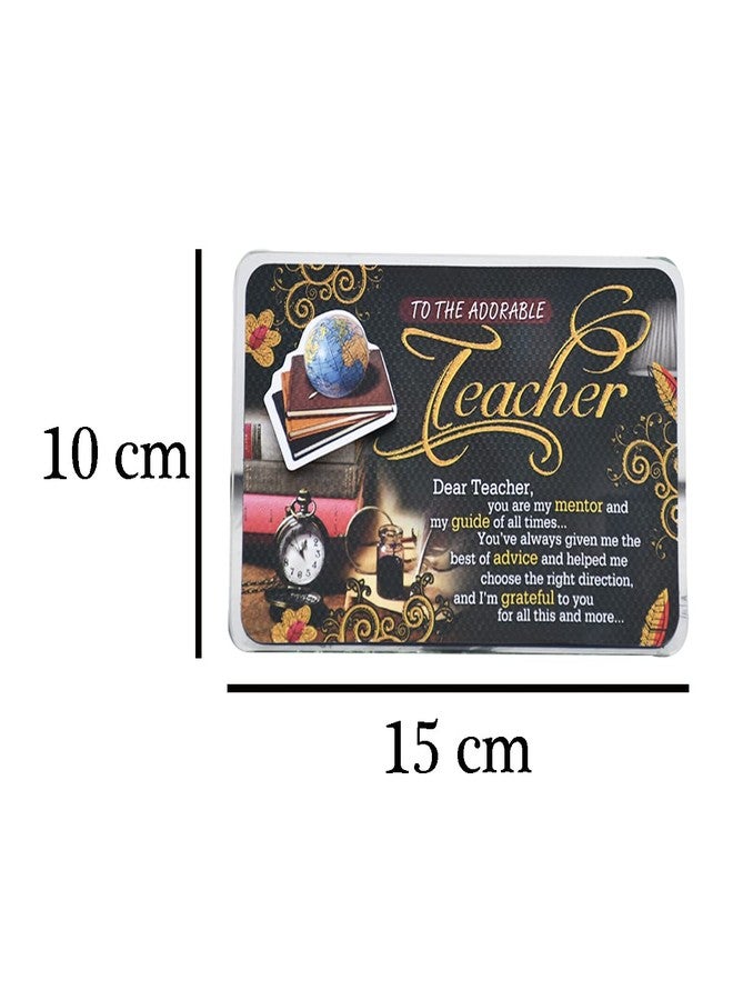 Natali Traders Gift for Teachers - Greeting Card, Quotation Glass Showpiece, Chocolate Pack - Teachers Day - Farewell - Birthday Gift for Sir, Madam, Mentors - Image 2