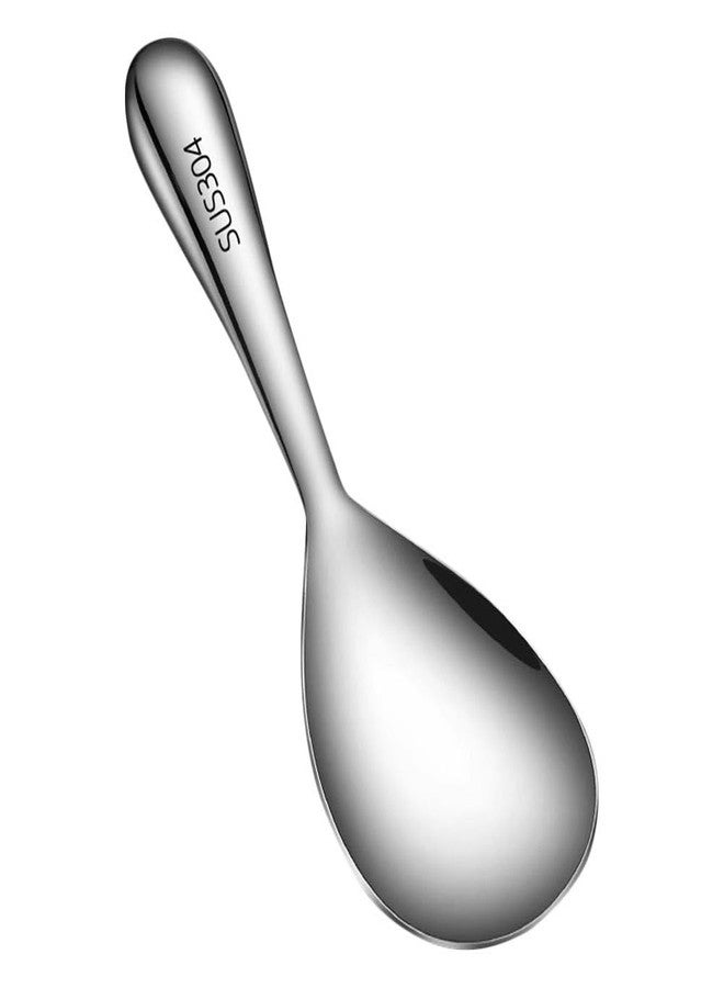 SHOWERORO Stainless Steel Rice Paddle Spoon 7.87In Nonstick Kitchen Serving Utensil for Home Restaurant Use - Image 1